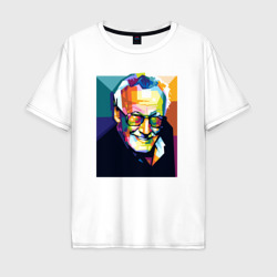 Мужская футболка хлопок Oversize Стэн Ли в wpap