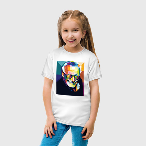 Детская футболка хлопок Стэн Ли в wpap, цвет белый - фото 5