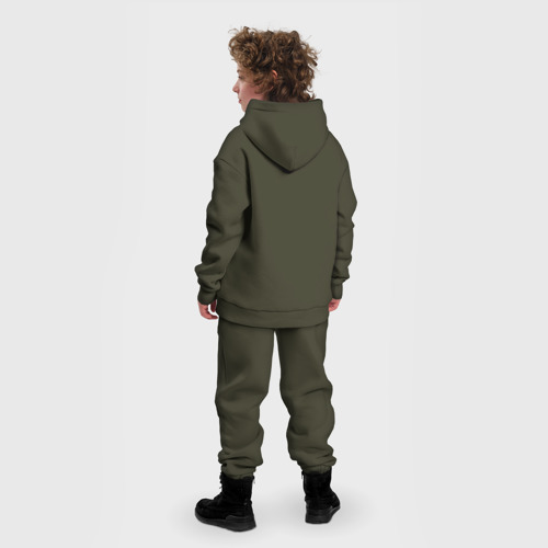 Детский костюм хлопок Oversize Патент на наушники, цвет хаки - фото 4