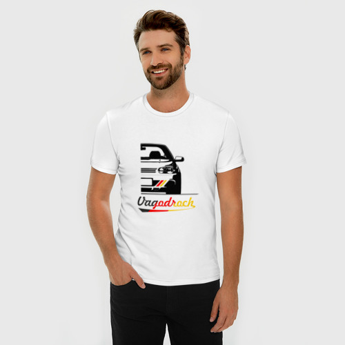 Мужская футболка хлопок Slim Half Vagodroch, цвет белый - фото 3