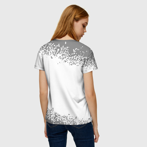 Женская футболка 3D с принтом Воллейболист и этим все сказано: на светлом, вид сзади #2