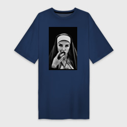 Платье-футболка хлопок Готическая монахиня