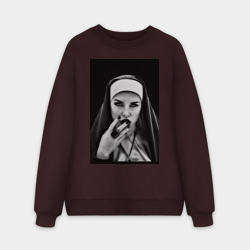 Мужской свитшот oversize без начеса хлопок Готическая монахиня