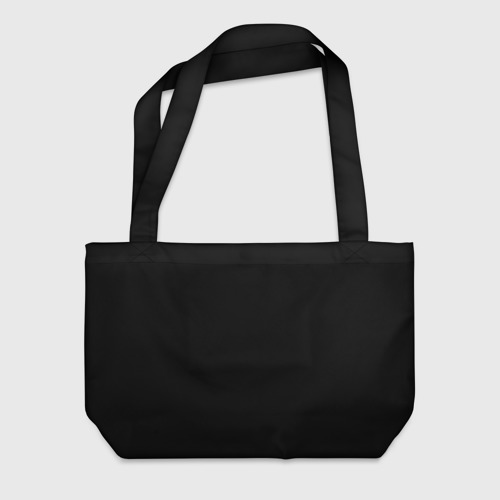 Пляжная сумка 3D Енот на черном фоне - фото 2