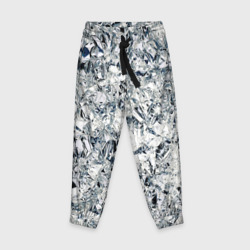 Детские брюки 3D Сверкающие кристаллы серебра