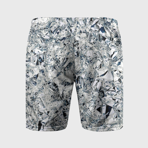 Мужские шорты спортивные Сверкающие кристаллы серебра, цвет 3D печать - фото 2