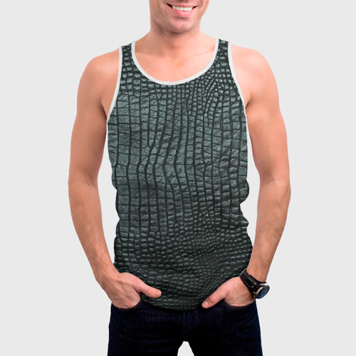 Мужская майка 3D Кожа крокодила - fashion, цвет 3D печать - фото 3
