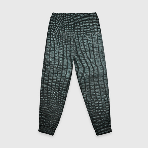 Детские брюки 3D с принтом Кожа крокодила - fashion, вид сзади #1