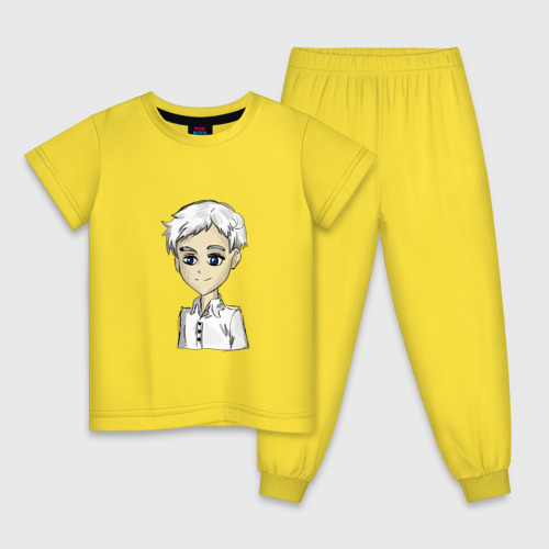 Детская пижама хлопок с принтом Норман, вид спереди #2