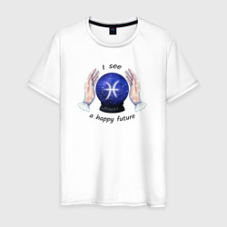 Мужская футболка хлопок Гороскоп для знака зодиака рыбы