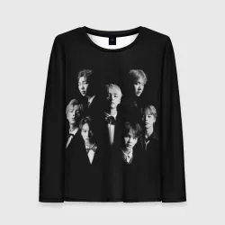 Женский лонгслив 3D BTS black