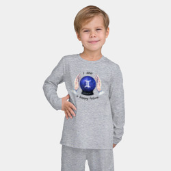 Детская пижама с лонгсливом хлопок Гороскоп для знака зодиака близнецы - фото 2