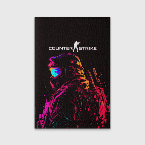 Обложка для паспорта матовая кожа CS:GO, Art, цвет фиолетовый