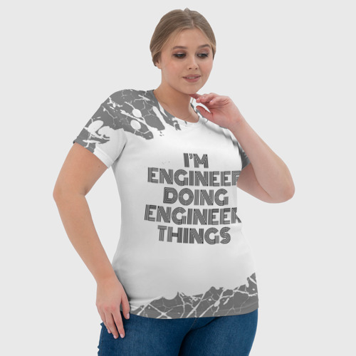 Женская футболка 3D I'm doing engineer things: на светлом, цвет 3D печать - фото 6