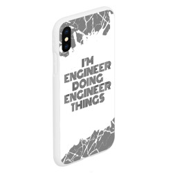 Чехол для iPhone XS Max матовый I'm doing engineer things: на светлом - фото 2