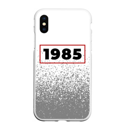 Чехол для iPhone XS Max матовый 1985 - в красной рамке на светлом