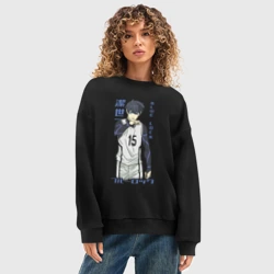 Женский свитшот oversize без начеса хлопок Исаги Эгоист - фото 2