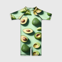 Сочный авокадо – Детский купальный костюм 3D с принтом купить