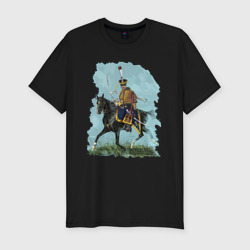 Мужская футболка хлопок Slim Вахмистр Ахтырского гусарского полка 1811 - 1813 гг