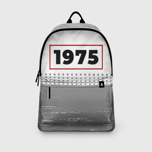 Рюкзак 3D с принтом 1975 - в красной рамке на светлом, вид сбоку #3