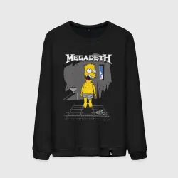 Мужской свитшот хлопок Megadeth Барт Симпсон
