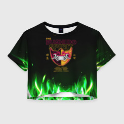 Bushido Spirit  and fire – Женская футболка Crop-top 3D с принтом купить