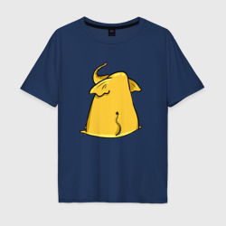 Мужская футболка хлопок Oversize Желтый слон обиделся
