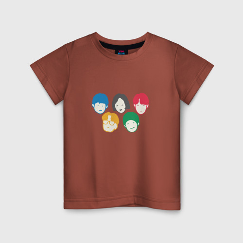 Детская футболка хлопок Reply 1988, цвет кирпичный