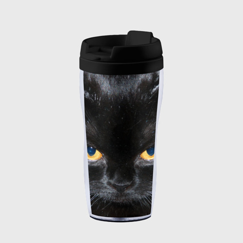Термокружка-непроливайка Темнейший кот, цвет черный