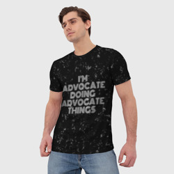 Мужская футболка 3D I'm advocate doing advocate things: на темном - фото 2