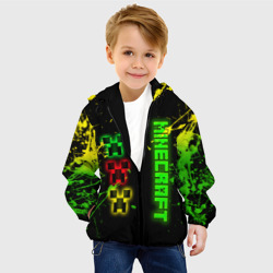 Детская куртка 3D Minecraft - неоновые логотипы - фото 2