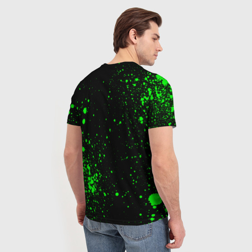 Мужская футболка 3D с принтом Minecraft - разный крипер, вид сзади #2