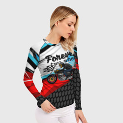 Женский рашгард 3D Два колеса навсегда мотоспорт - фото 2