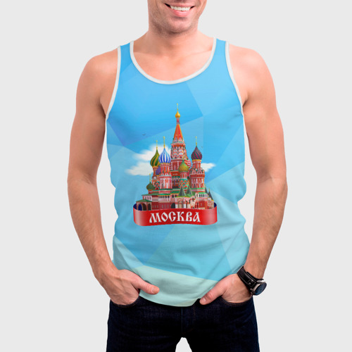 Мужская майка 3D Россия Москва, цвет 3D печать - фото 3