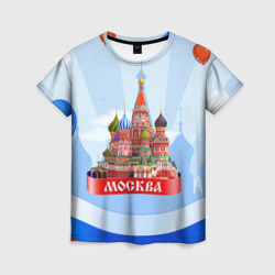 Женская футболка 3D Кремль Москва