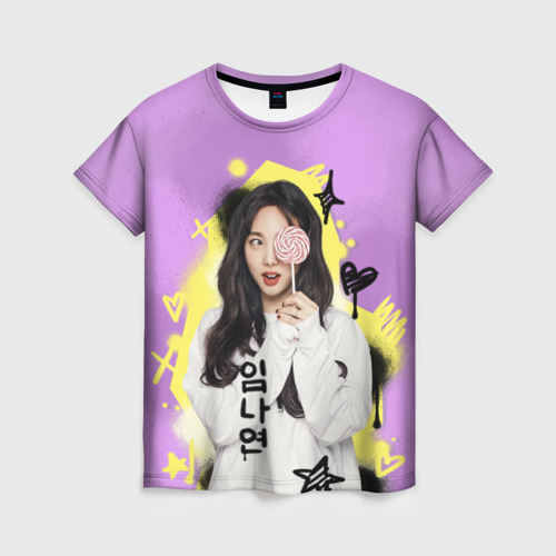 Женская футболка с принтом Им Наён, вид спереди №1