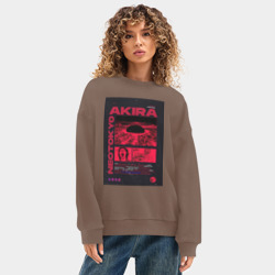 Женский свитшот oversize без начеса хлопок Akira poster - фото 2