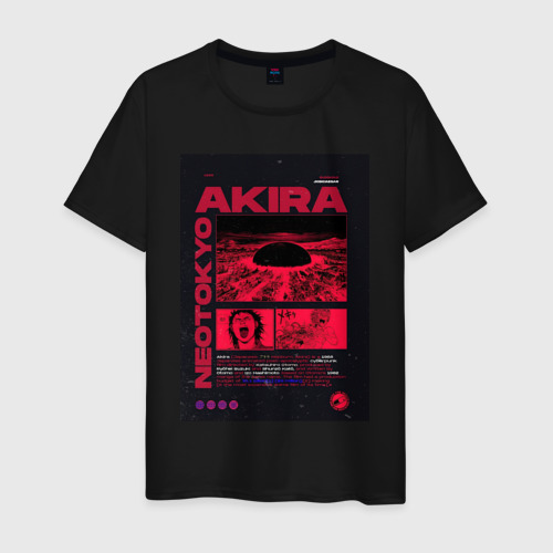 Мужская футболка хлопок Akira poster, цвет черный