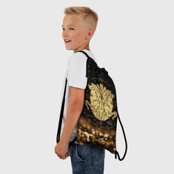 Рюкзак-мешок 3D Золотой знак зодиака Близнецы - фото 2