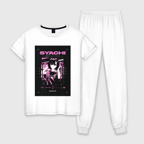 Женская пижама хлопок с принтом Syachi suki slayer punk, вид спереди #2