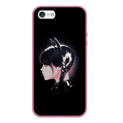 Чехол для iPhone 5/5S матовый Wednesday black kitty