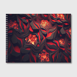 Застывающая лава черная с красным – Альбом для рисования с принтом купить со скидкой в -45%