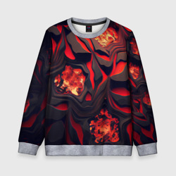 Застывающая лава черная с красным – Детский свитшот 3D с принтом купить со скидкой в -40%