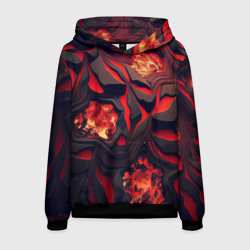Застывающая лава черная с красным – Мужская толстовка 3D с принтом купить со скидкой в -32%