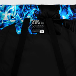 Куртка с принтом Красивый синий огонь для любого человека, вид спереди №5. Цвет основы: черный