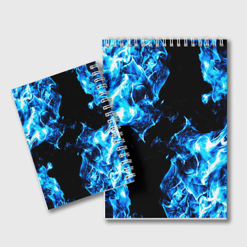 Блокнот Красивый синий огонь, цвет клетка - фото 2