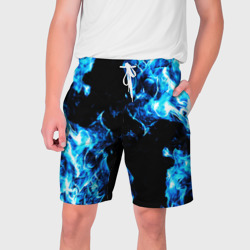 Мужские шорты 3D Красивый синий огонь