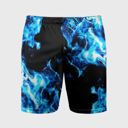Мужские шорты спортивные Красивый синий огонь