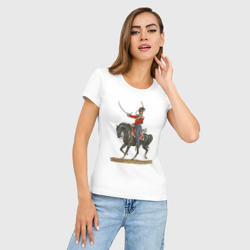 Женская футболка хлопок Slim Обер-офицер лейб-гвардии казачьего полка - фото 2