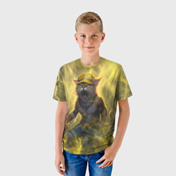 Детская футболка 3D Наэлектризованный кот - фото 2
